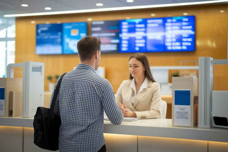 client-guichetier-guichet-banque-moderne