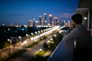 personne-balcon-nuit-ville-lumieres