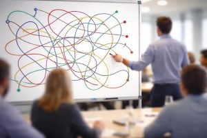 diagramme-spaghetti-coloré-tableau-personne-floue