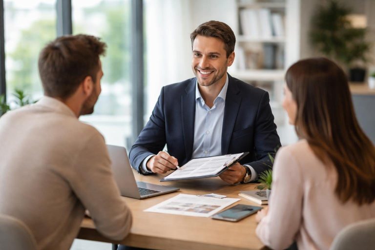 agent-immobilier-couple-bureau-moderne