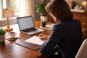 personne-bureau-lettre-ordinateur-portable