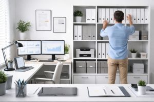 espace-travail-moderne-employe-documents